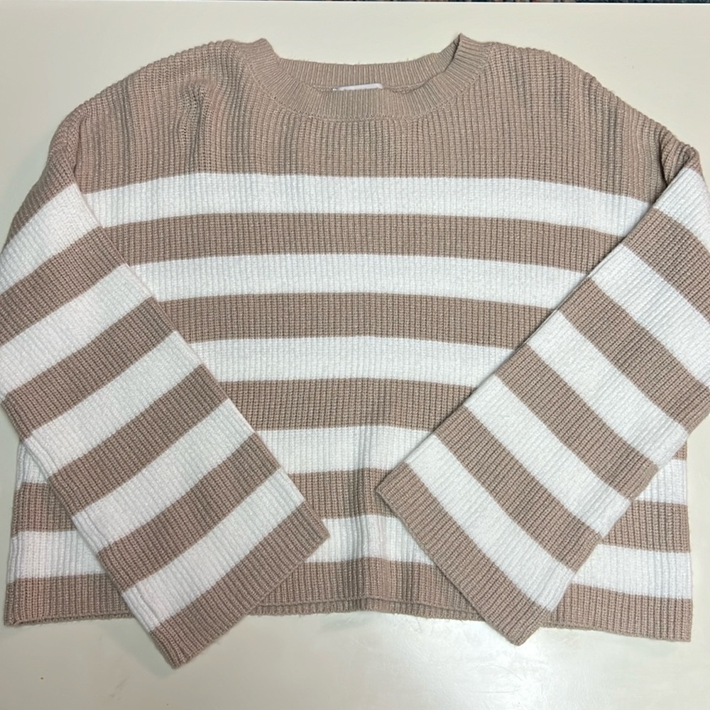Cream and White Sweater